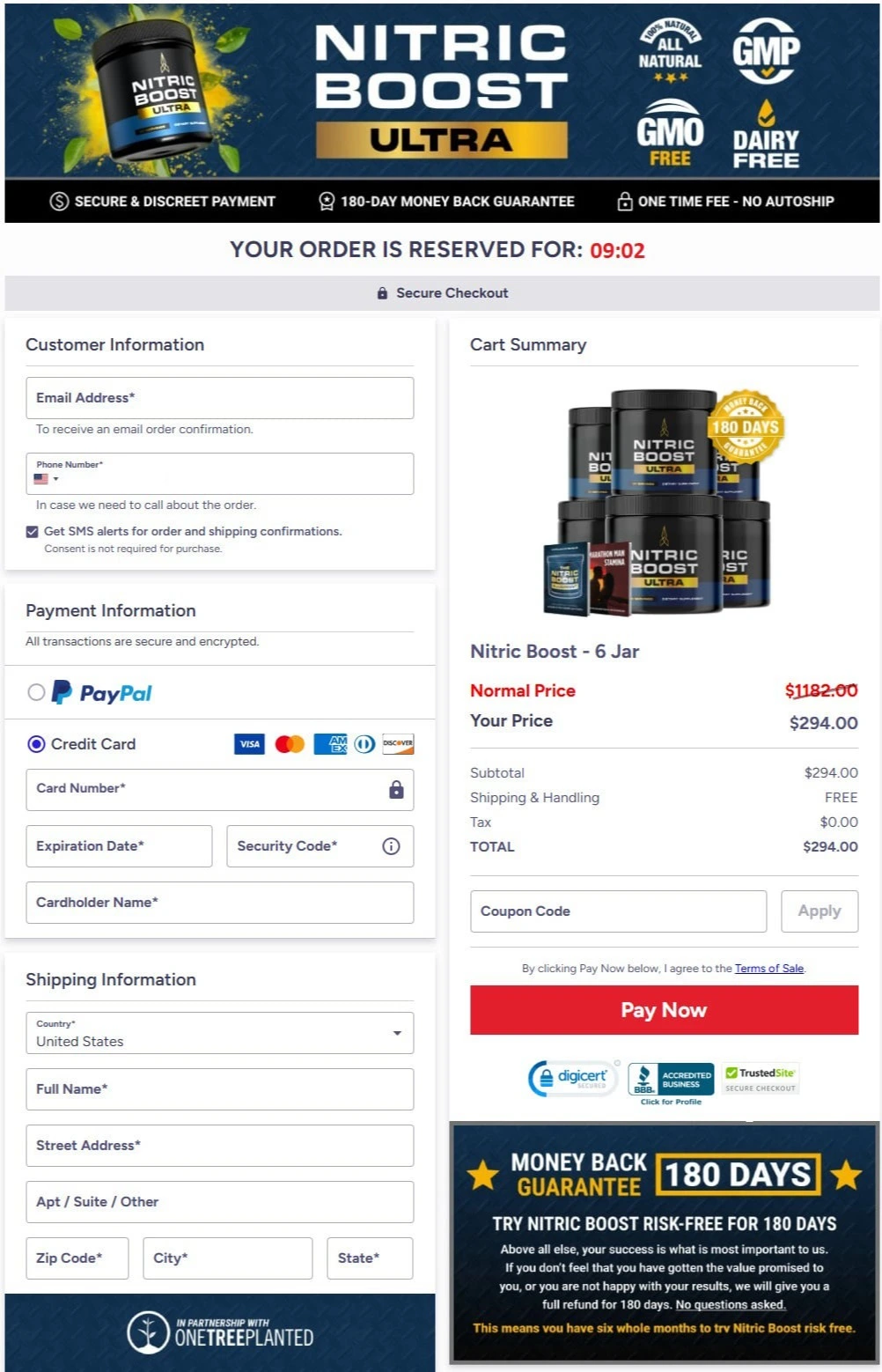 nitricboost-checkout-page